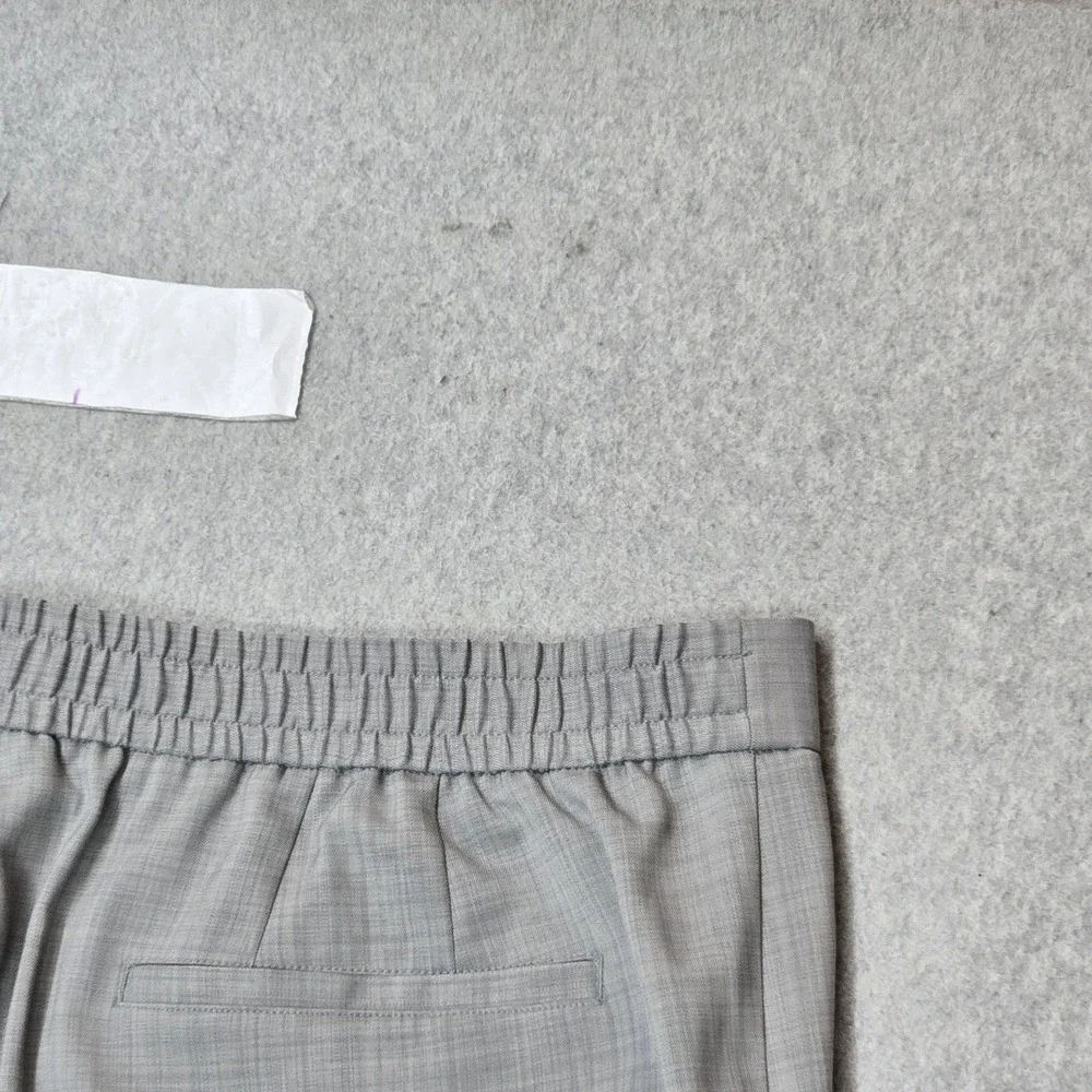 Alfani Men Pants 40W 30L Grey Dress Pants ALFATECH Zipper Button Relaxed 30